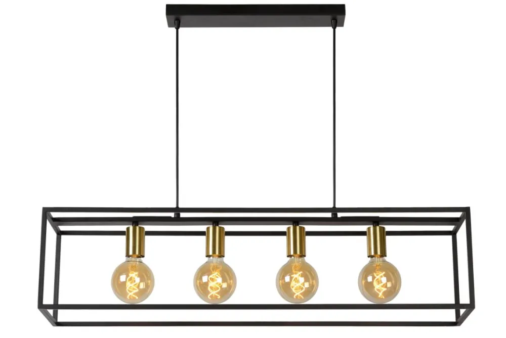 Clearance Lucide Ruben 92cm taklampa Svart