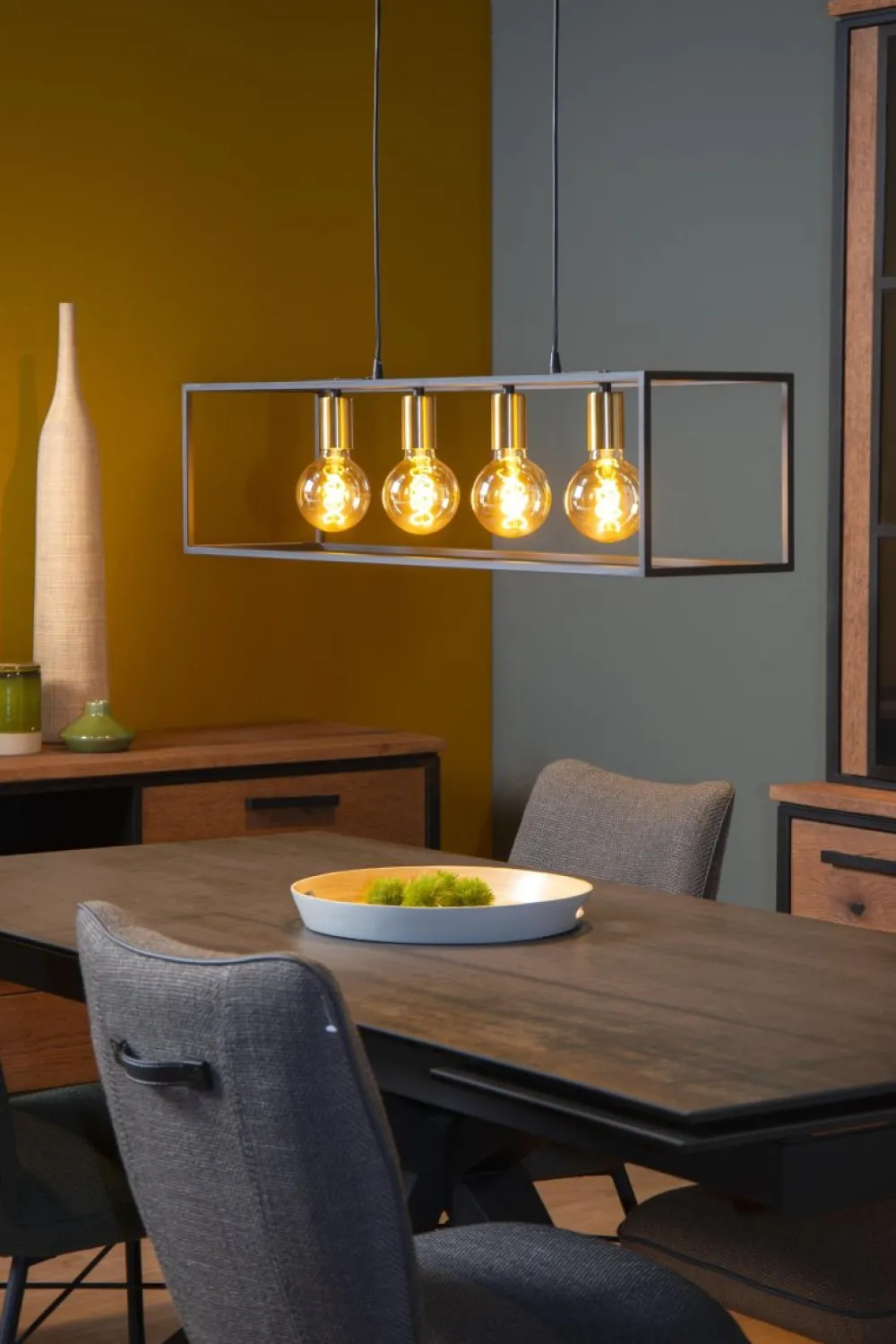 Clearance Lucide Ruben 92cm taklampa Svart