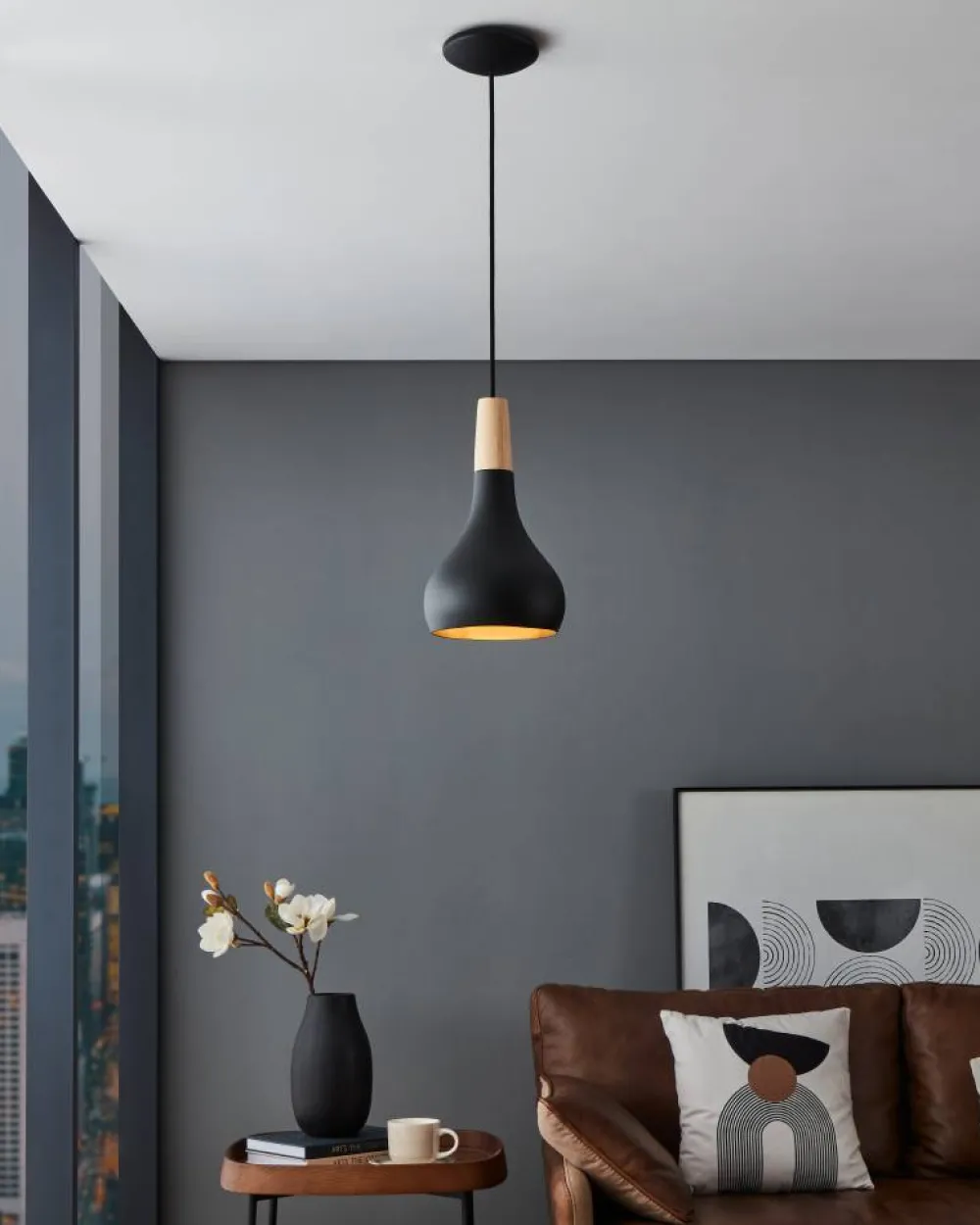 New Eglo Sabinar Ø18 taklampa Svart
