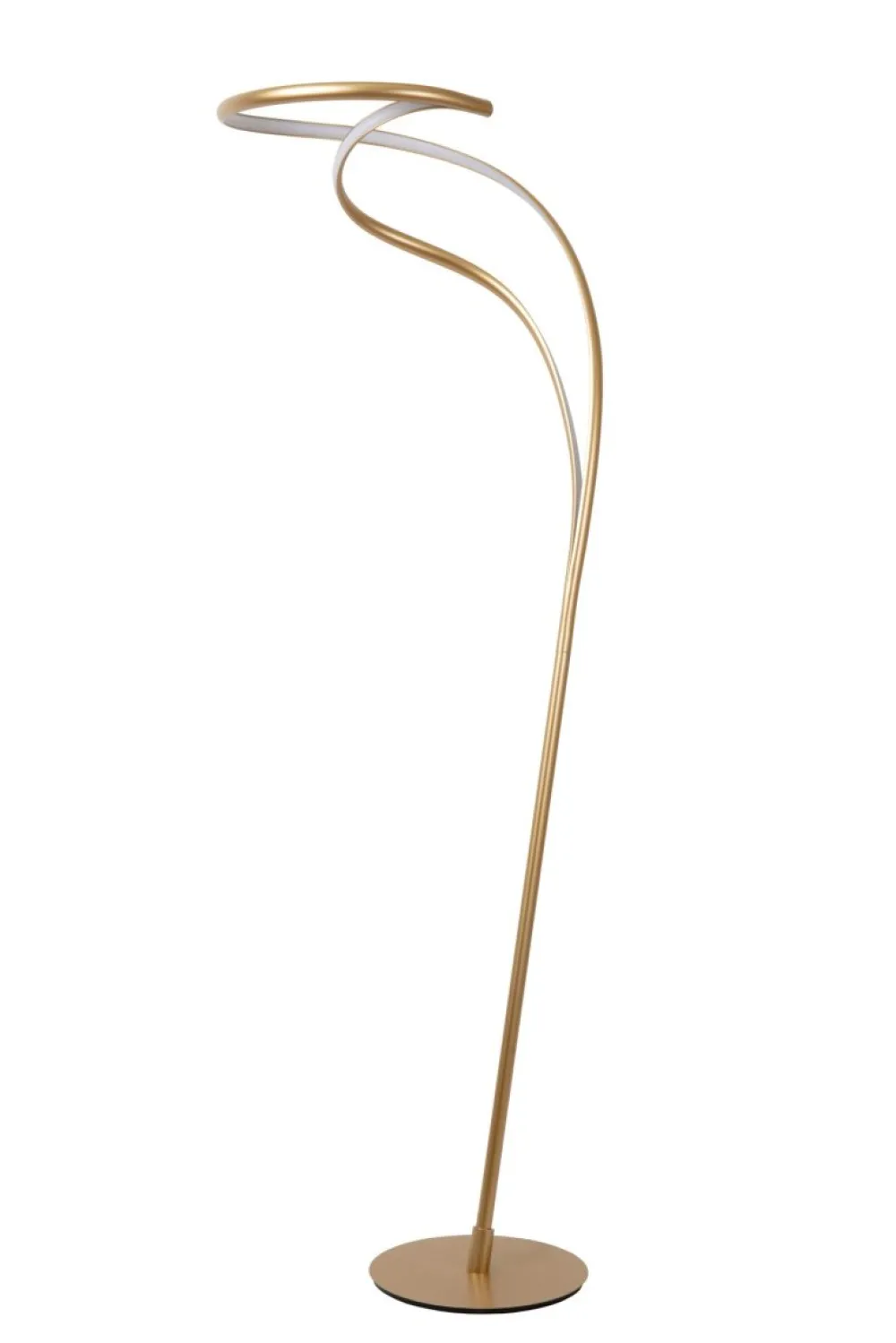 New Lucide Sardana golvlampa Mattguld/mässing