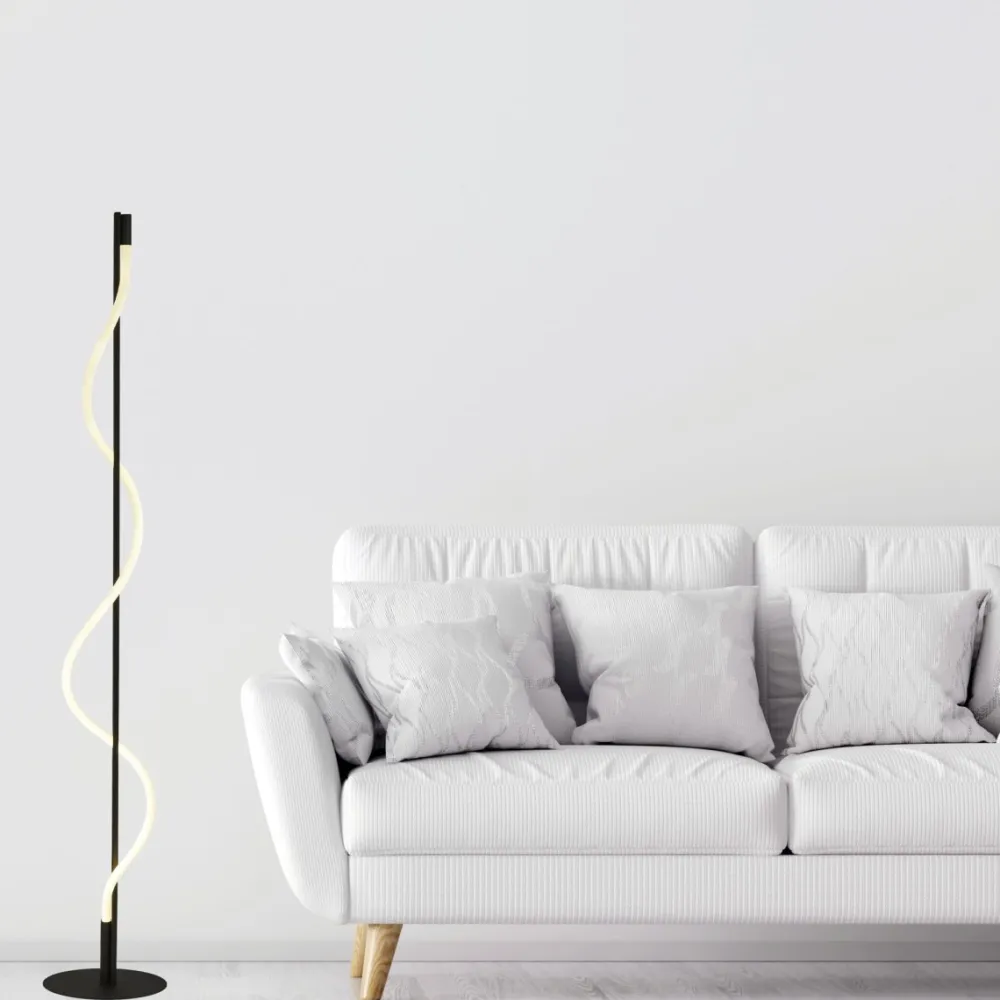 Best Searchlight Serpent golvlampa Mattsvart