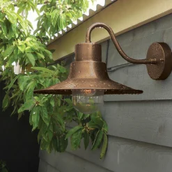 Hot Elstead Lighting Sheldon utelampa Antik mässing