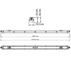 Outlet Designlight Sixtyfivey 4000K 150cm Grå