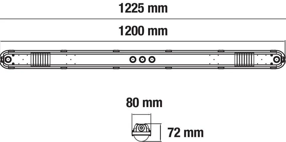 Online Designlight Sixtyfivey 4000K 120cm Grå
