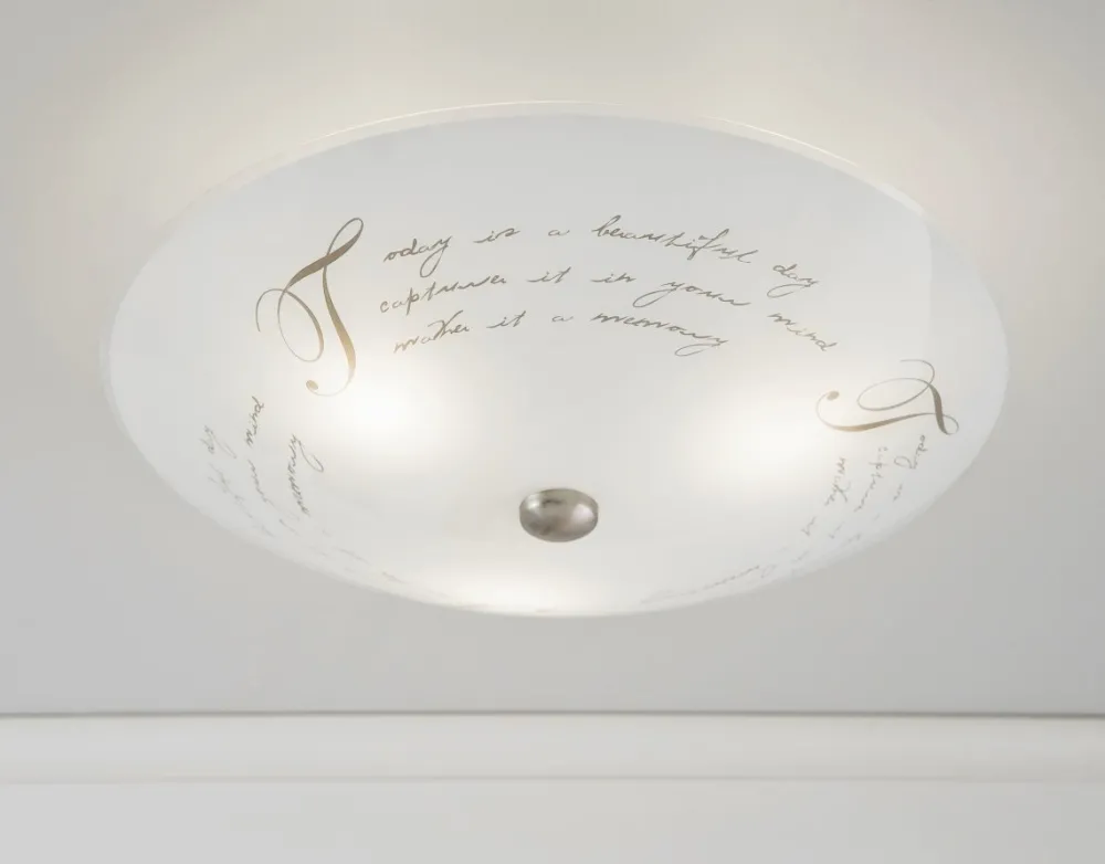 Aneta Lighting Skrift Ø42 plafond Vit