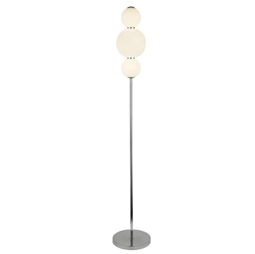 Outlet Searchlight Snowball golvlampa Krom