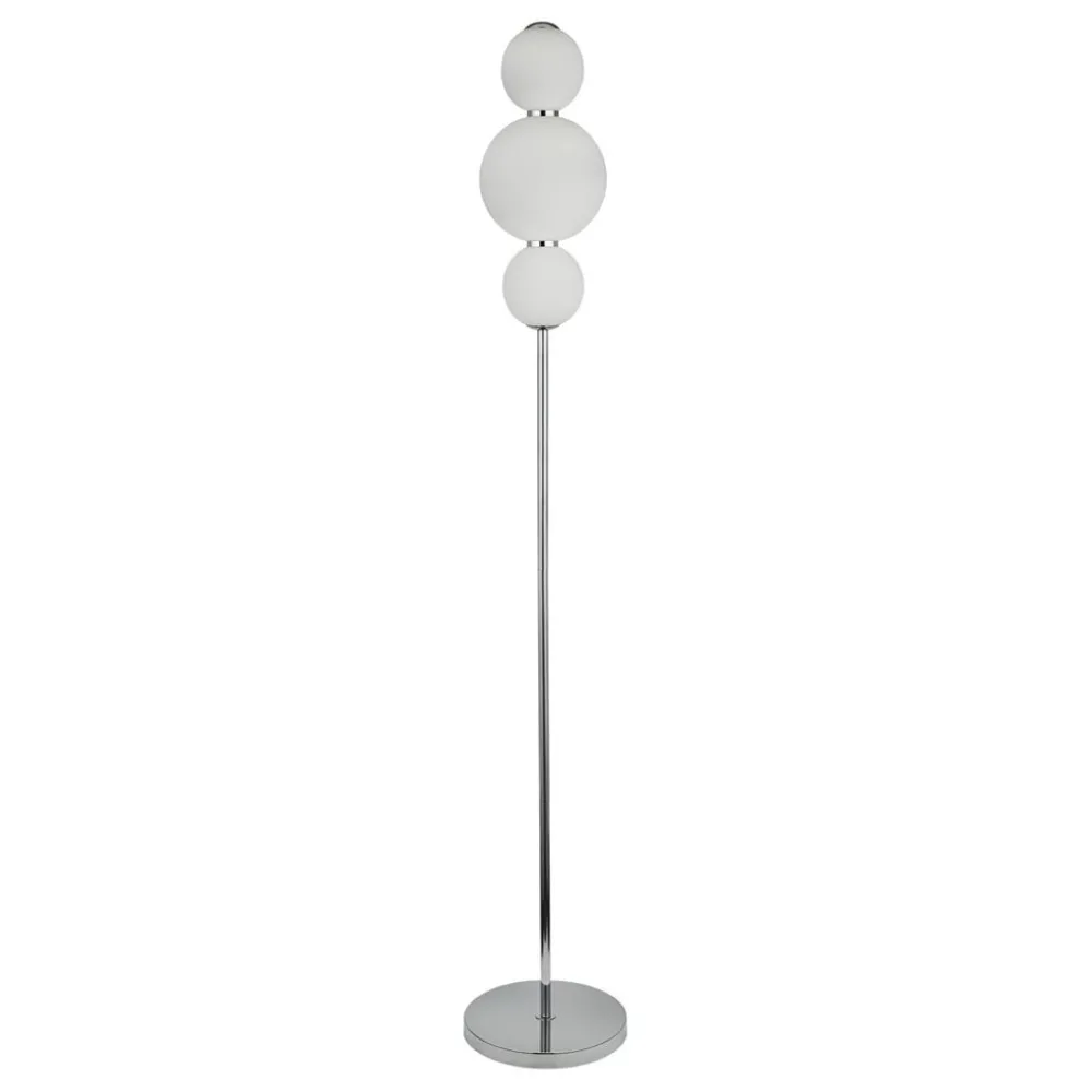 Outlet Searchlight Snowball golvlampa Krom