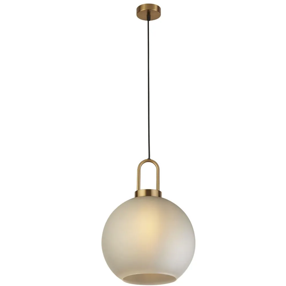 New Searchlight Snowdrop Ø30 taklampa Mässing