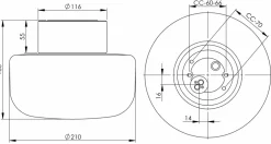 Hot Ifö electric Solenne 210/165 badrumslampa