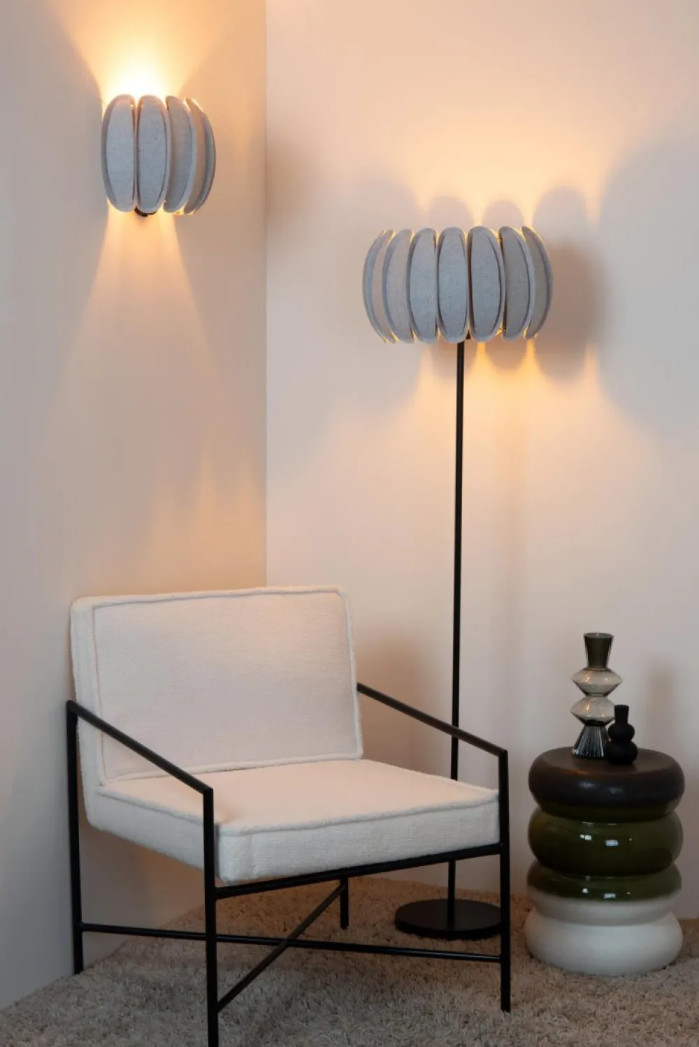 Hot Lucide Spencer golvlampa Grå