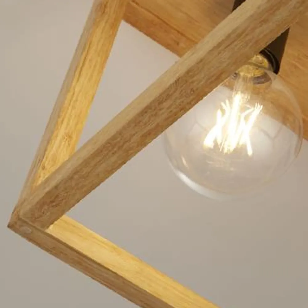 Searchlight Square 36cm plafond Trä