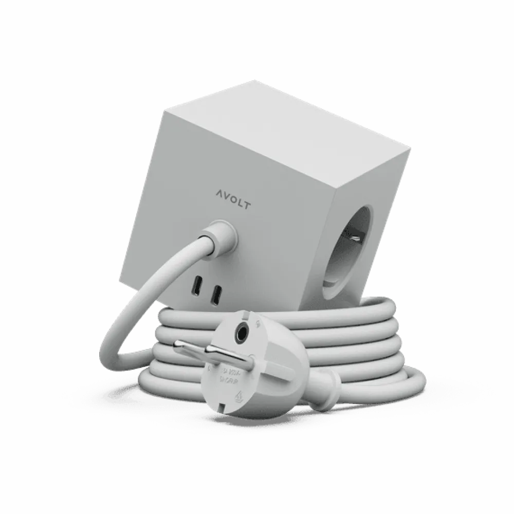 Outlet Avolt Square 1 with 30W Dual USBC & Magnetic base, 1.8m
