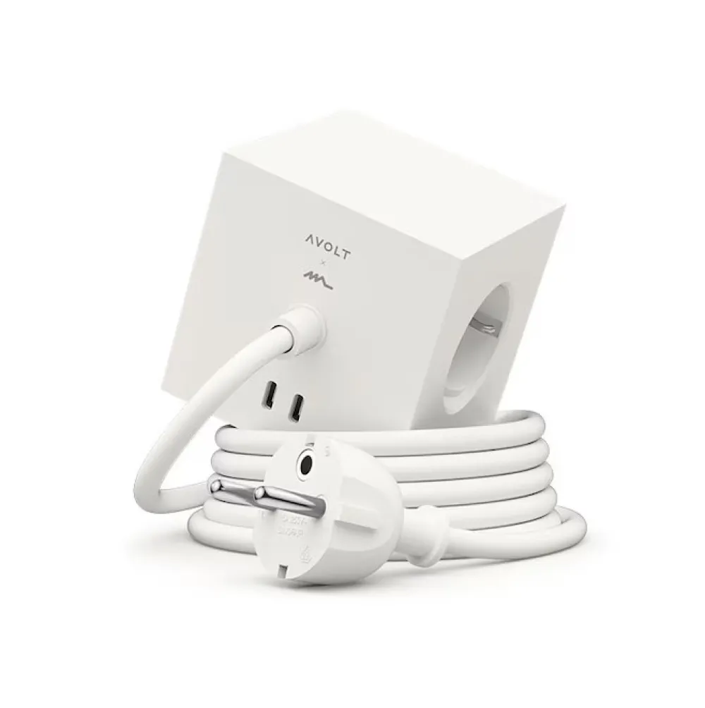 Best Avolt Square 1 with 30W Dual USBC & Magnetic base, 3m, Martinelli Luce edition Vit