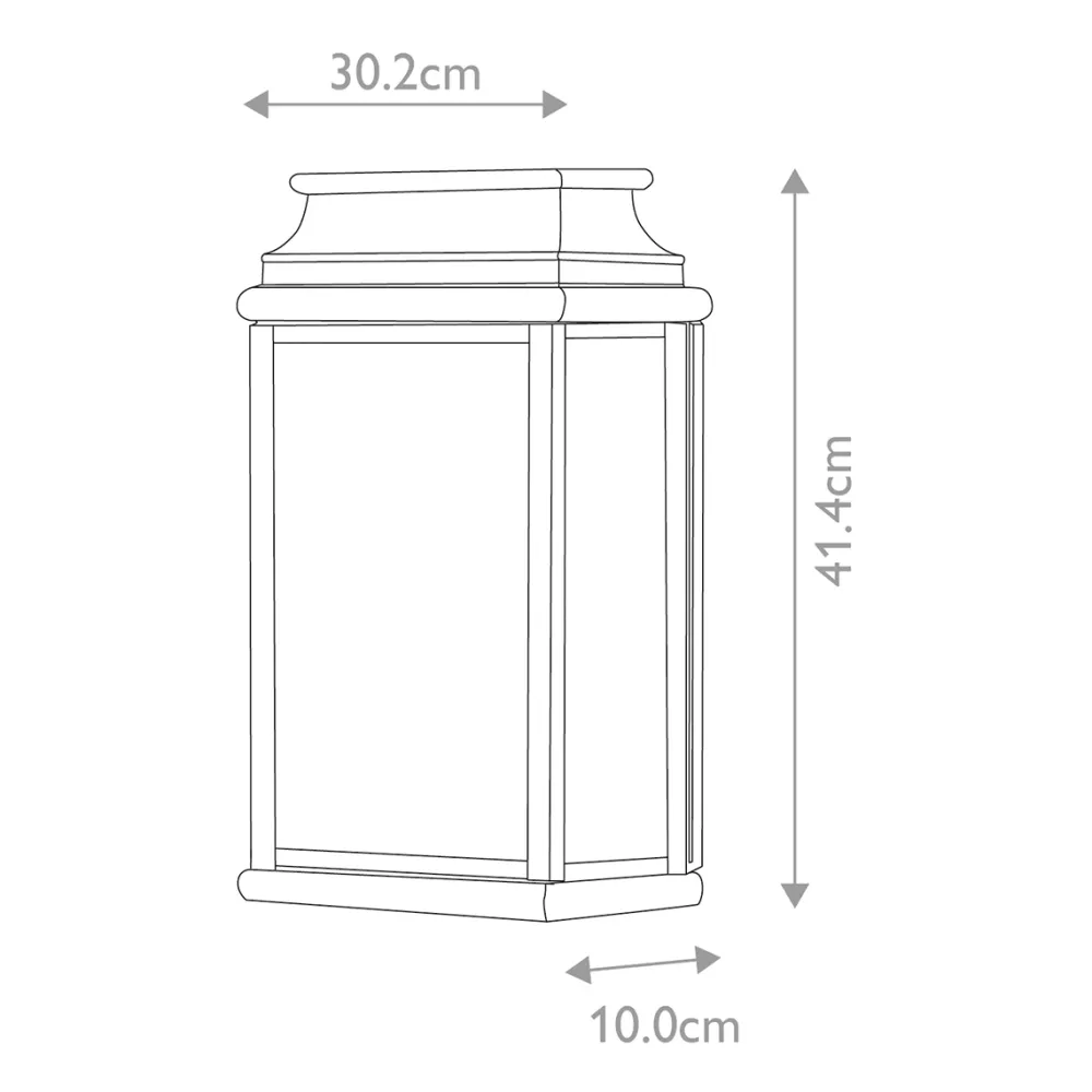 Best Elstead Lighting St Martins 42cm utelampa Antikmässing