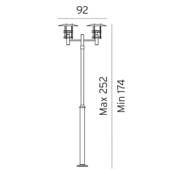 Norlys Stockholm Big 252cm stolpe