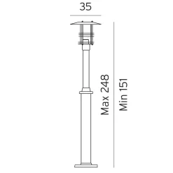 New Norlys Stockholm 248cm stolpe