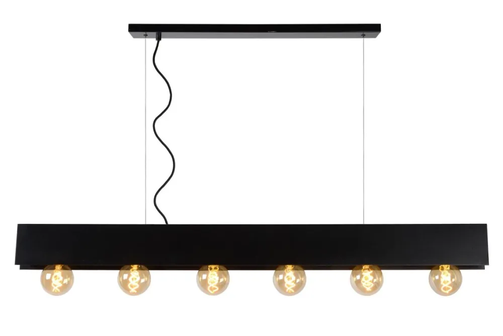 Clearance Lucide Surtus 134cm taklampa Svart