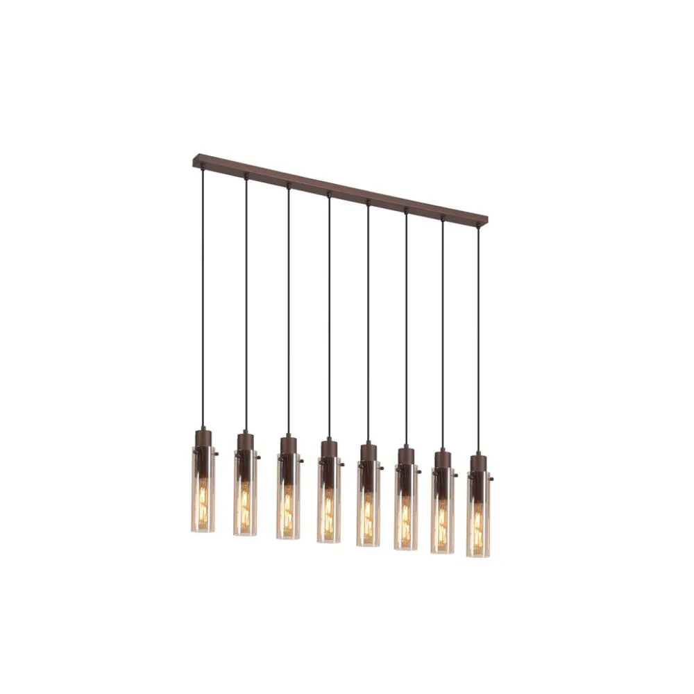 Outlet Searchlight Sweden 110cm taklampa Brun
