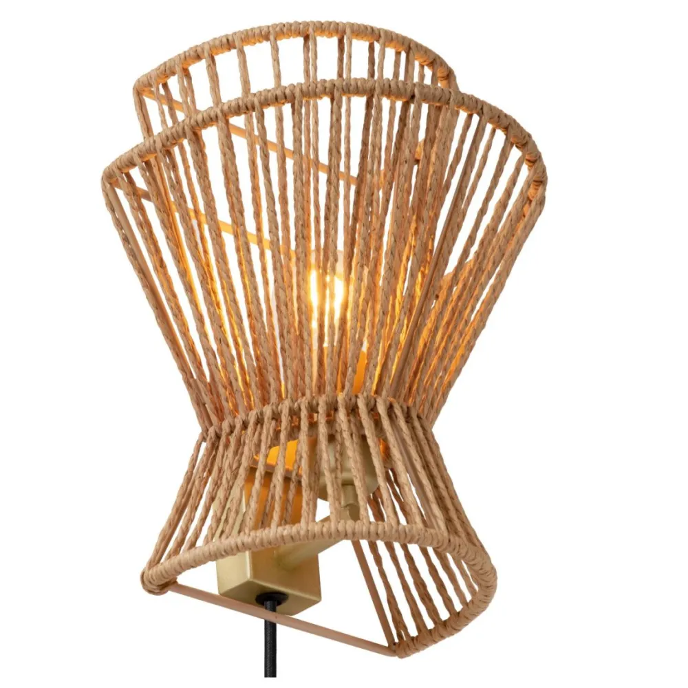 Best Lucide Tasman 24cm vägglampa Natur