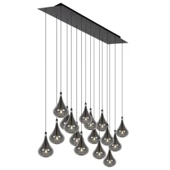 New Lucide Tears 102cm taklampa Rökfärgad