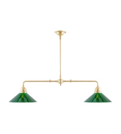 Hot Karlskrona lampfabrik Tegnér rörpendel 2x60 Mässing
