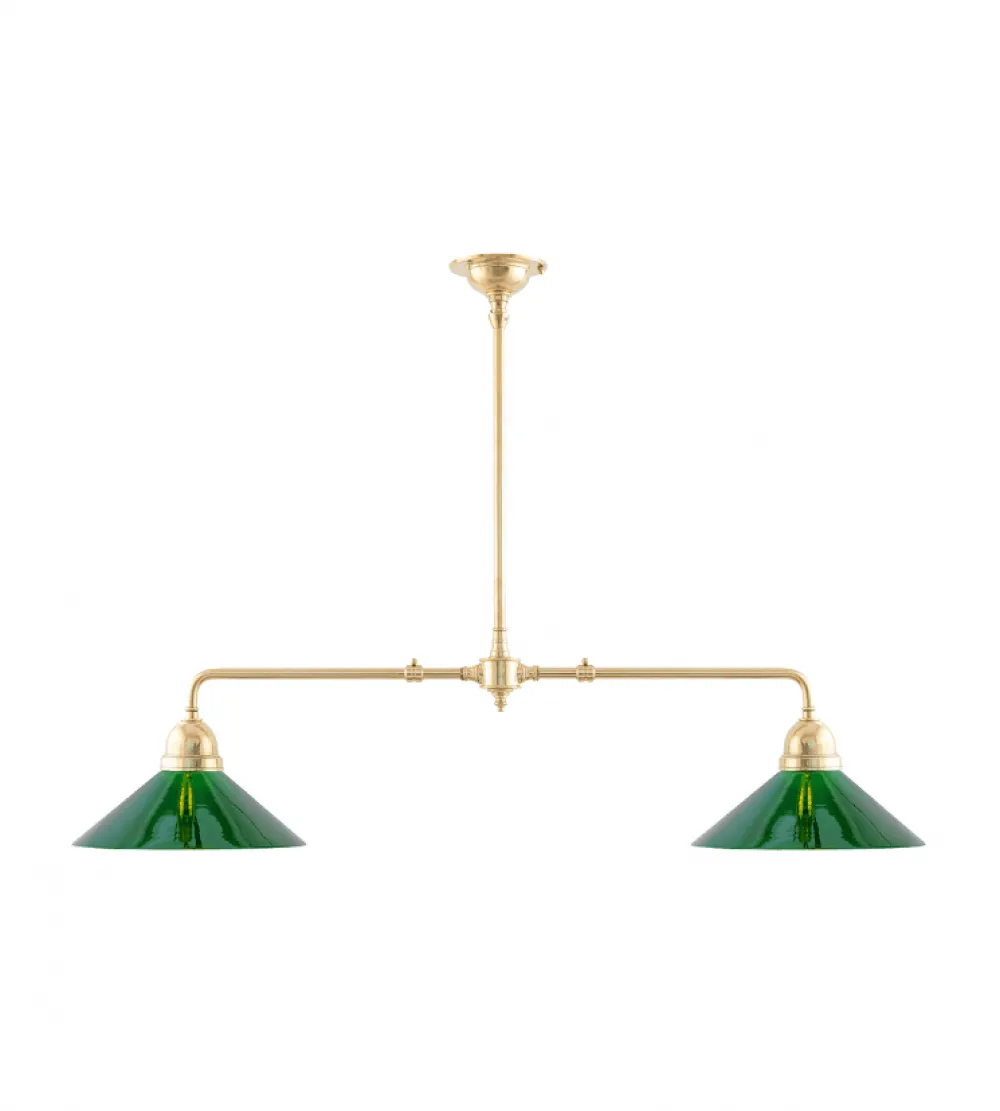 Hot Karlskrona lampfabrik Tegnér rörpendel 2x60 Mässing