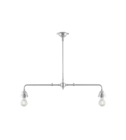 Sale Karlskrona lampfabrik Tegnér rörpendel 2x60 Nickel