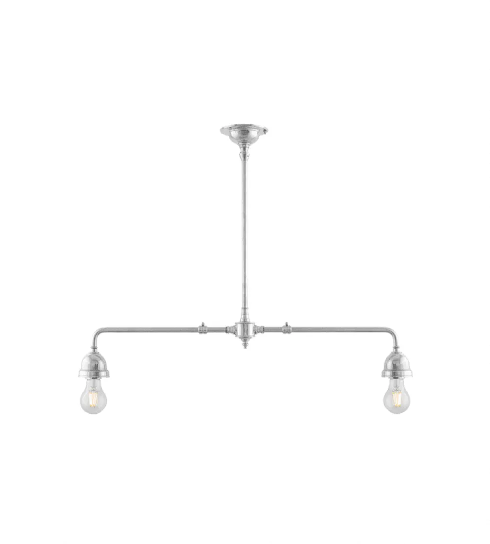 Sale Karlskrona lampfabrik Tegnér rörpendel 2x60 Nickel