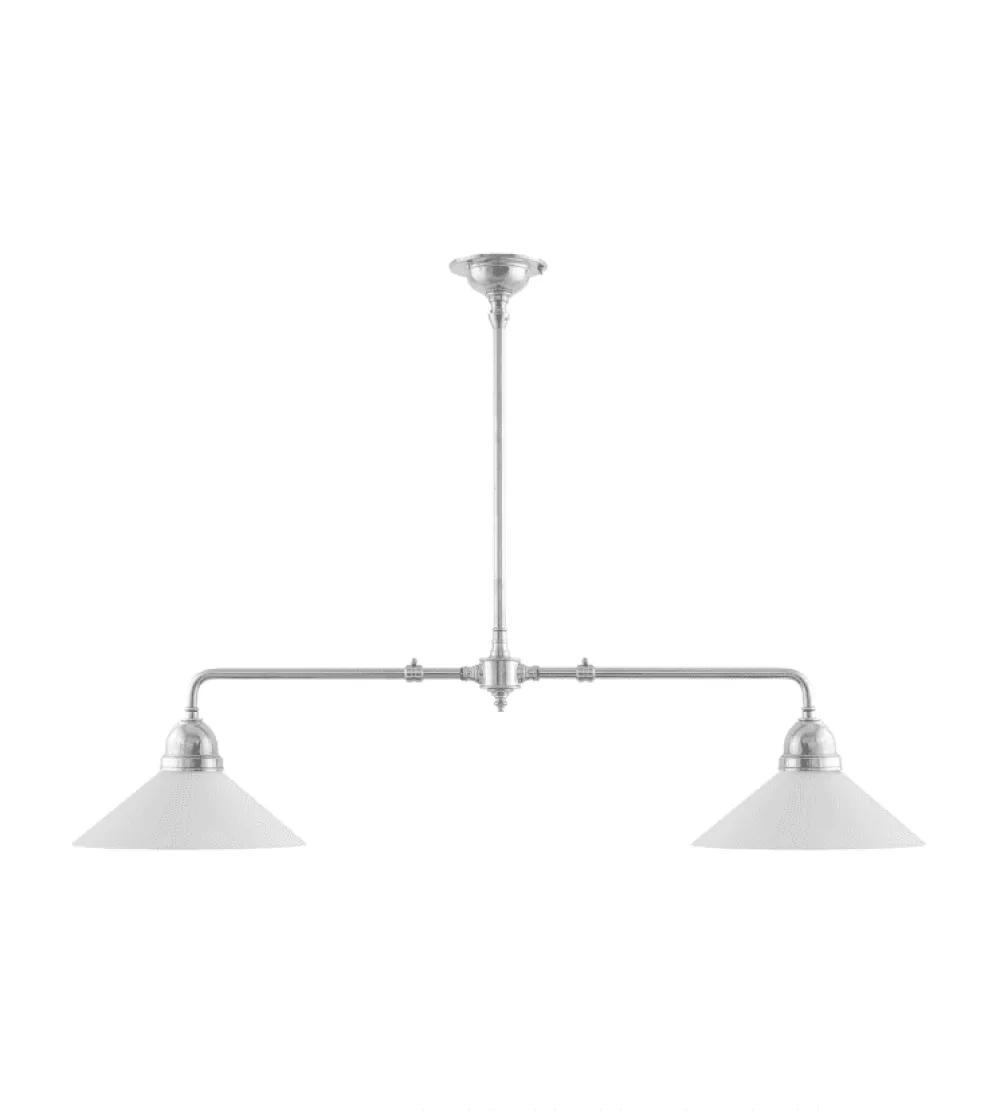Sale Karlskrona lampfabrik Tegnér rörpendel 2x60 Nickel