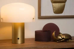 Outlet Lucide Timon 35cm bordslampa Mattguld/mässing