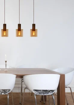 Hot Lucide Toledo 100cm taklampa Amber