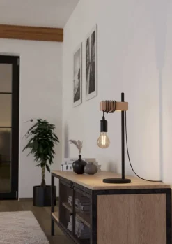 Online Eglo Townshend 50cm bordslampa Svart