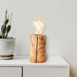 Brilliant Trabo 15cm bordslampa Trä