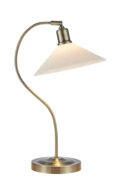 Best Markslöjd Vela 50cm bordslampa Mässing/vit