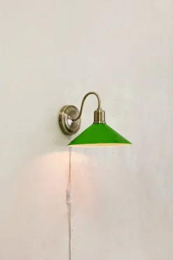 Discount Markslöjd Vela 25cm vägglampa Mässing/grön