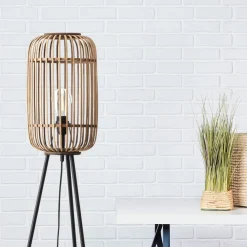 Clearance Brilliant Woodrow golvlampa Natur
