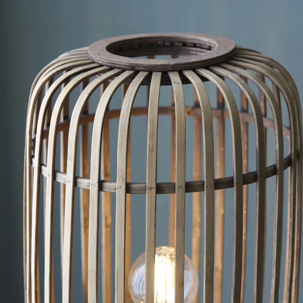 Clearance Brilliant Woodrow golvlampa Natur