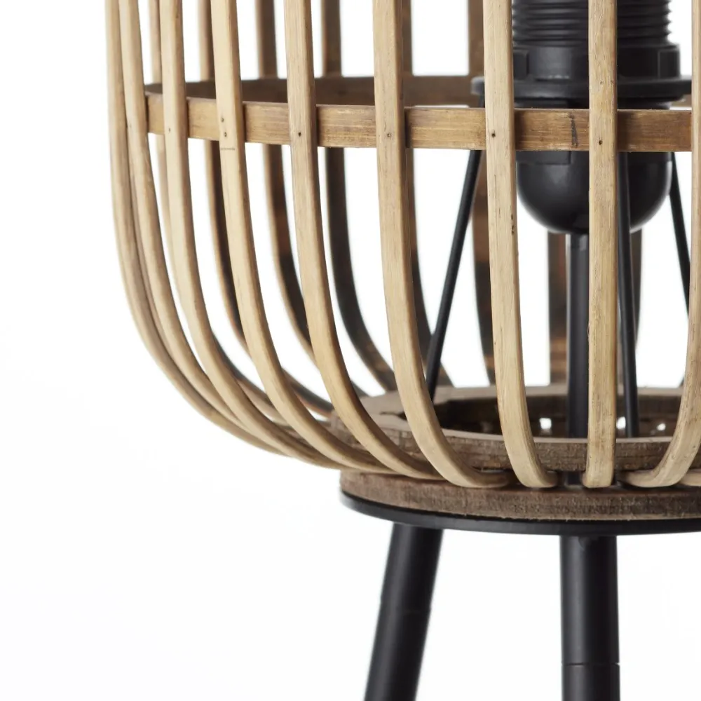 Clearance Brilliant Woodrow golvlampa Natur
