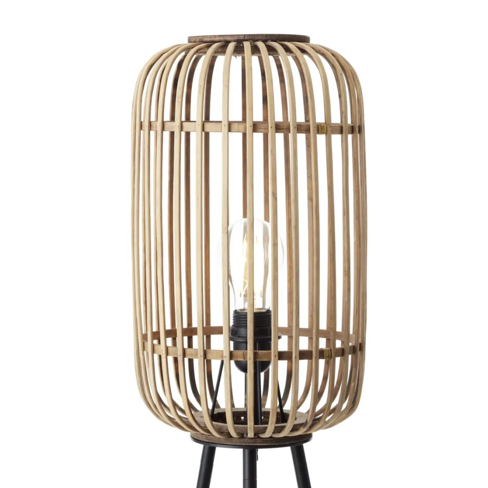 Clearance Brilliant Woodrow golvlampa Natur