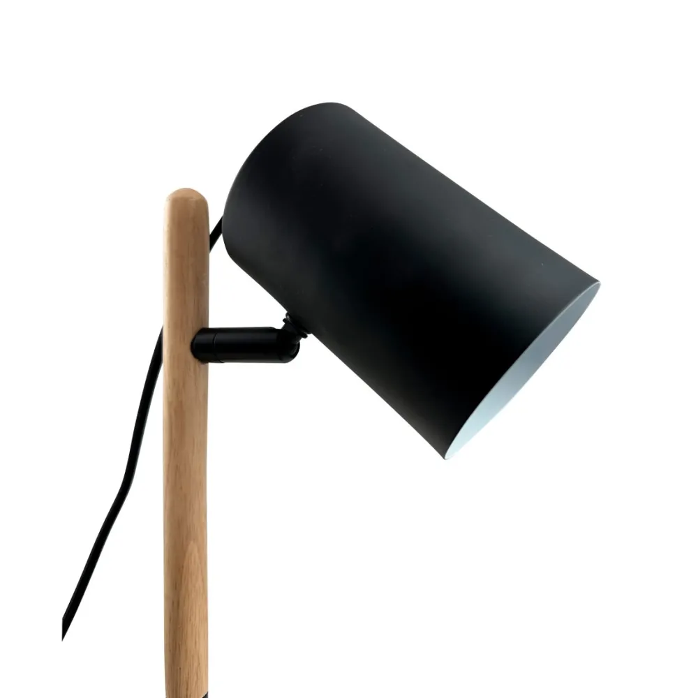 Dyberg Larsen Woody 35cm skrivbordslampa Svart