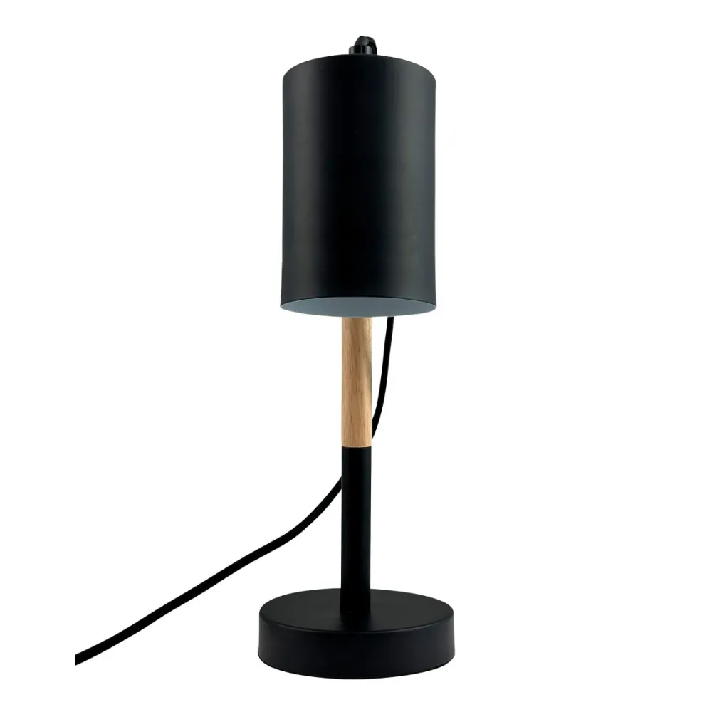 Dyberg Larsen Woody 35cm skrivbordslampa Svart