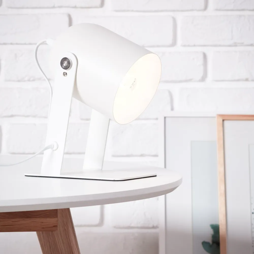 Online Brilliant Yan 24cm bordslampa Vit