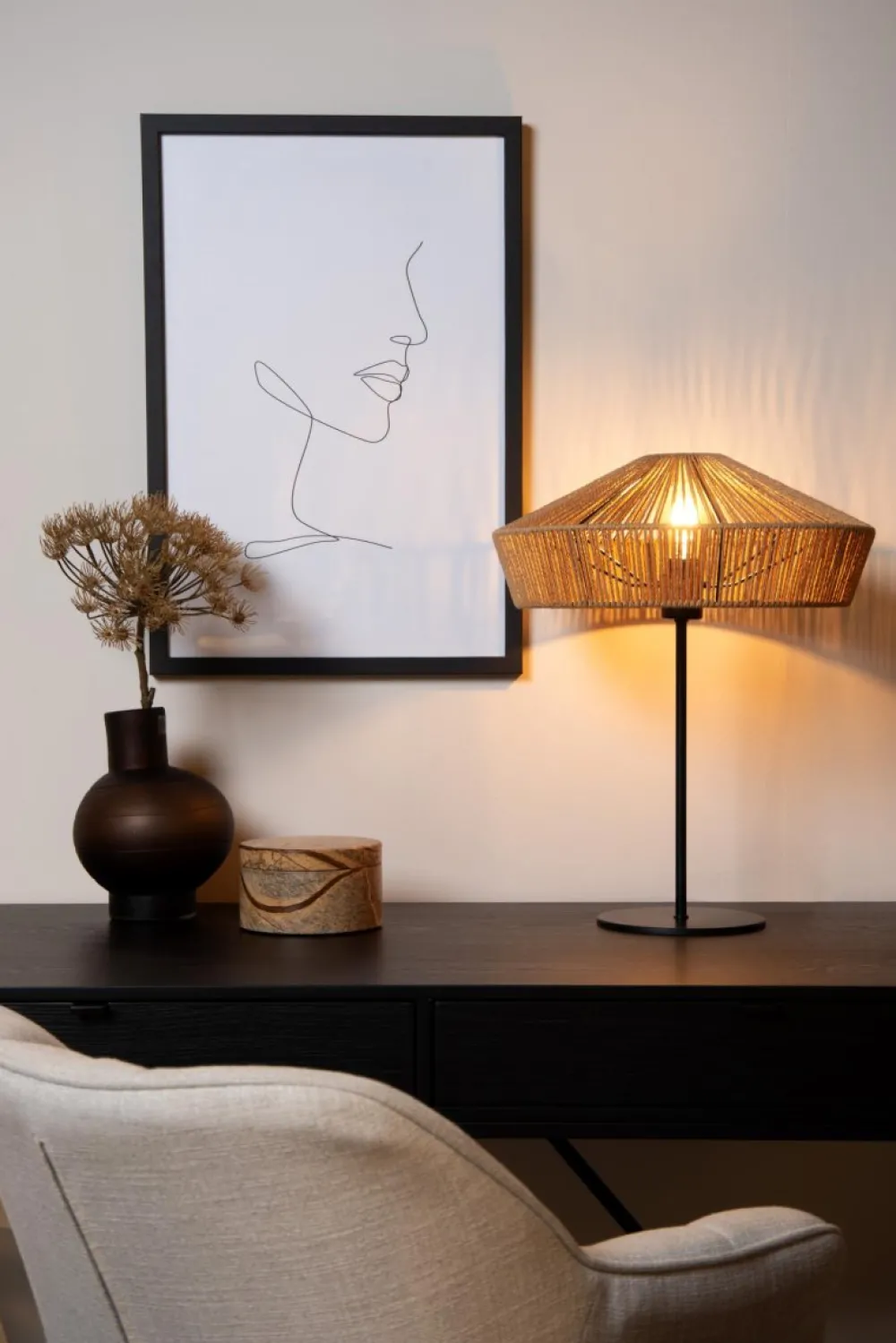 Best Lucide Yunkai 50cm bordslampa Natur