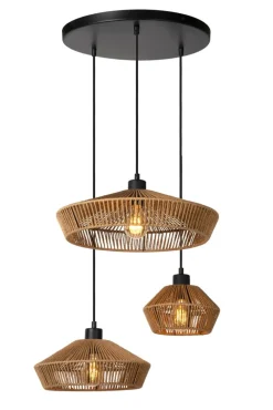 Clearance Lucide Yunkai Ø60 taklampa Natur
